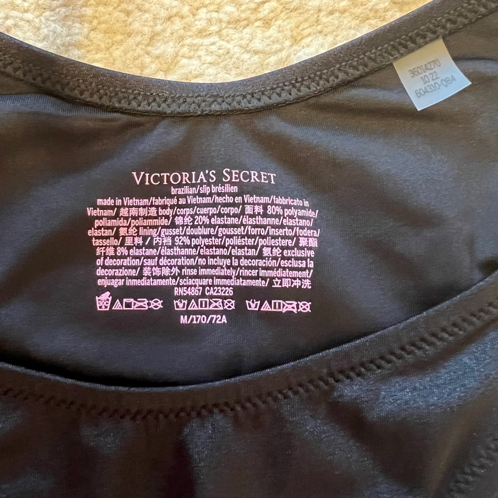 Victoria's Secret Black Bikini Bottom with Rhinestone Detail - Picture 3 of 3